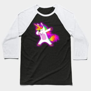 Dabbing Unicorn Dab Cute Rainbow Pony Baseball T-Shirt